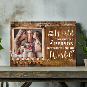 Personalized Mom Canvas - Custom Gift for the Heart of the Family