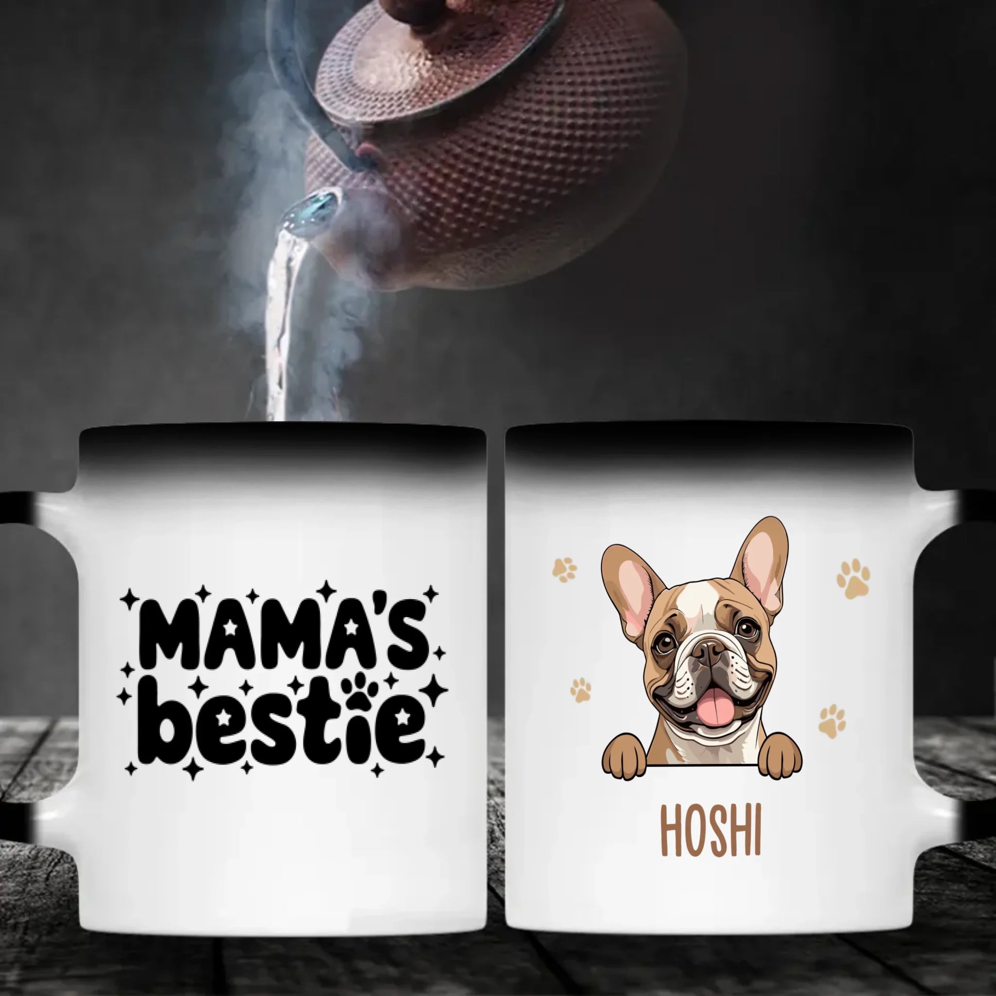 Custom Dog Mug – Mama’s Bestie Personalized Pet Mug with Dog Illustration and Name – Cute Gift for Dog Moms - 89Prints