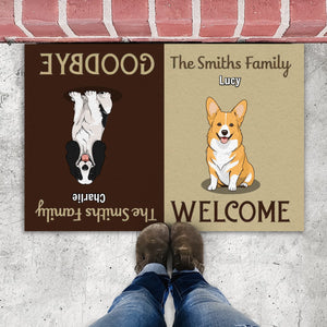 Personalized Family Doormat – Welcome & Goodbye Custom Pet Mat - 89Prints
