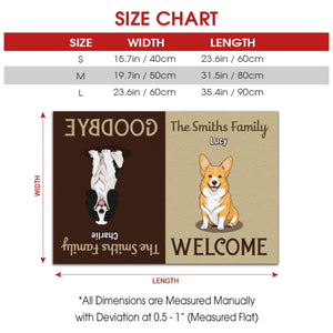 Personalized Family Doormat – Welcome & Goodbye Custom Pet Mat - 89Prints