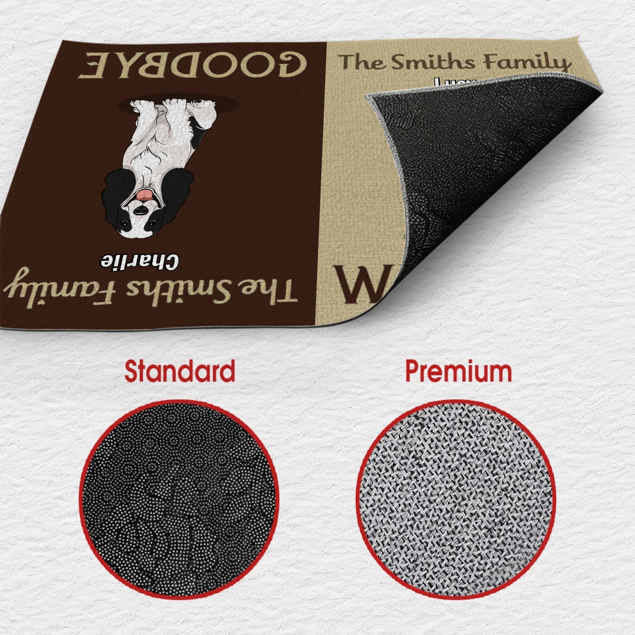 Personalized Family Doormat – Welcome & Goodbye Custom Pet Mat - 89Prints