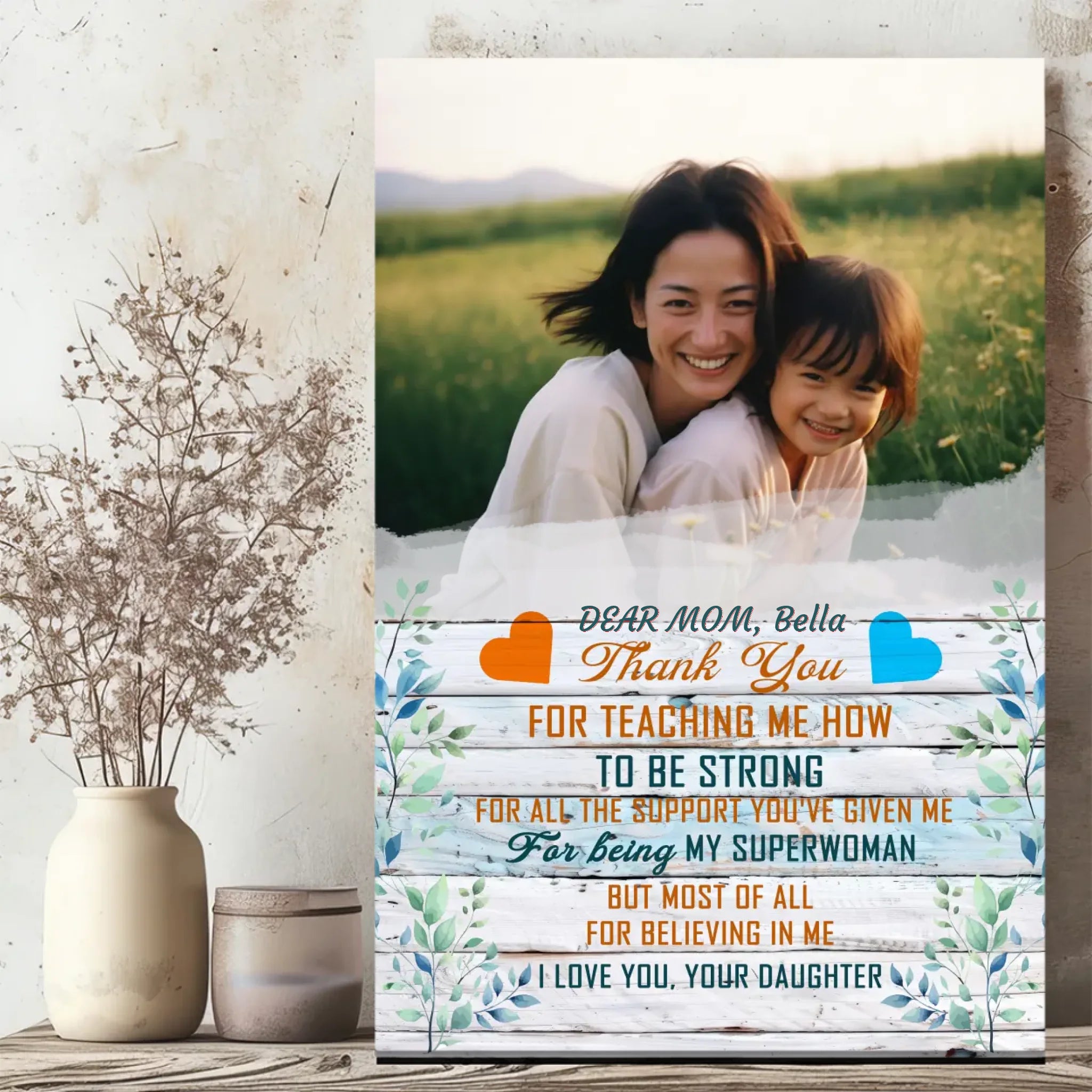 A Heartfelt Thank You: Personalized Canvas for Mom | 89Prints