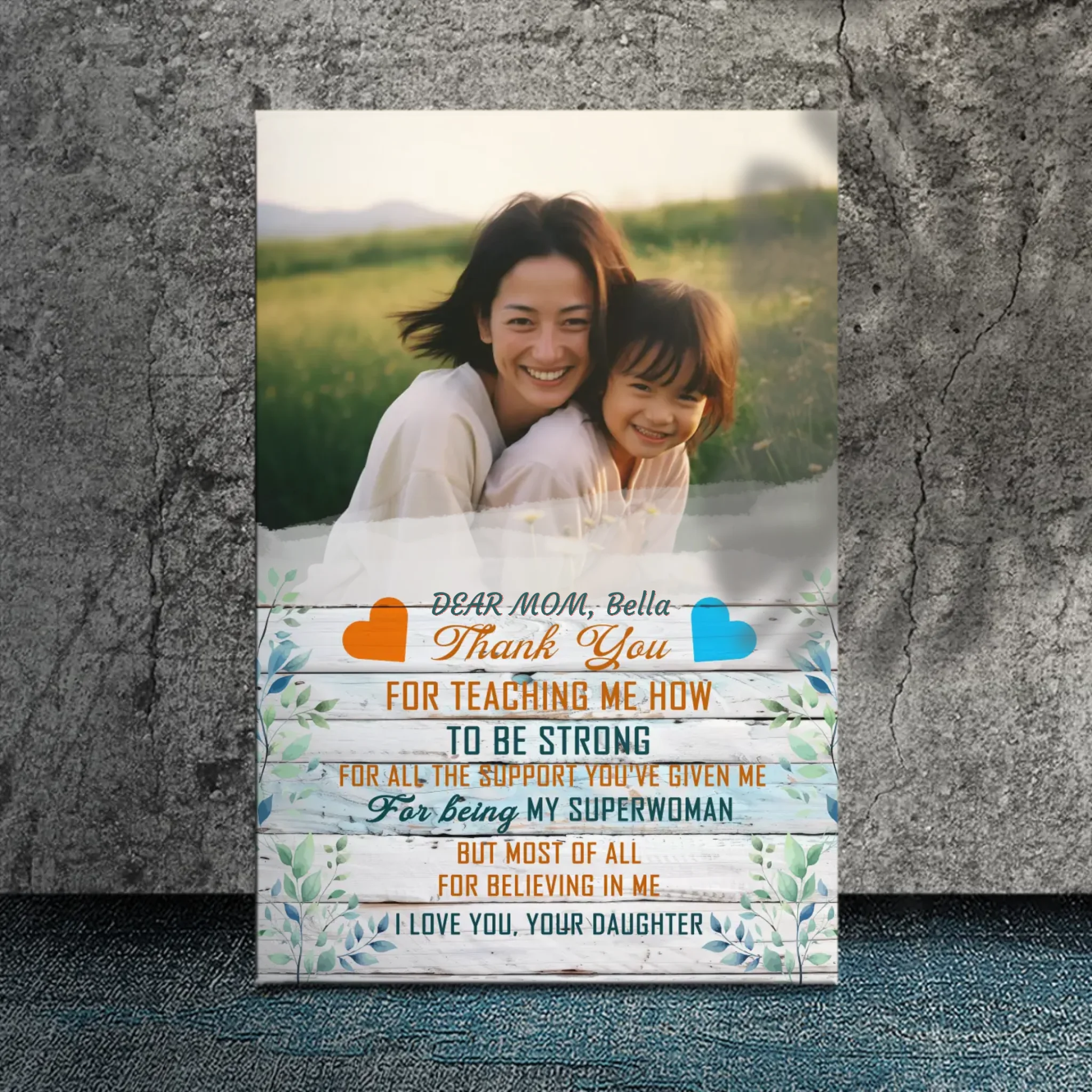 A Heartfelt Thank You: Personalized Canvas for Mom | 89Prints