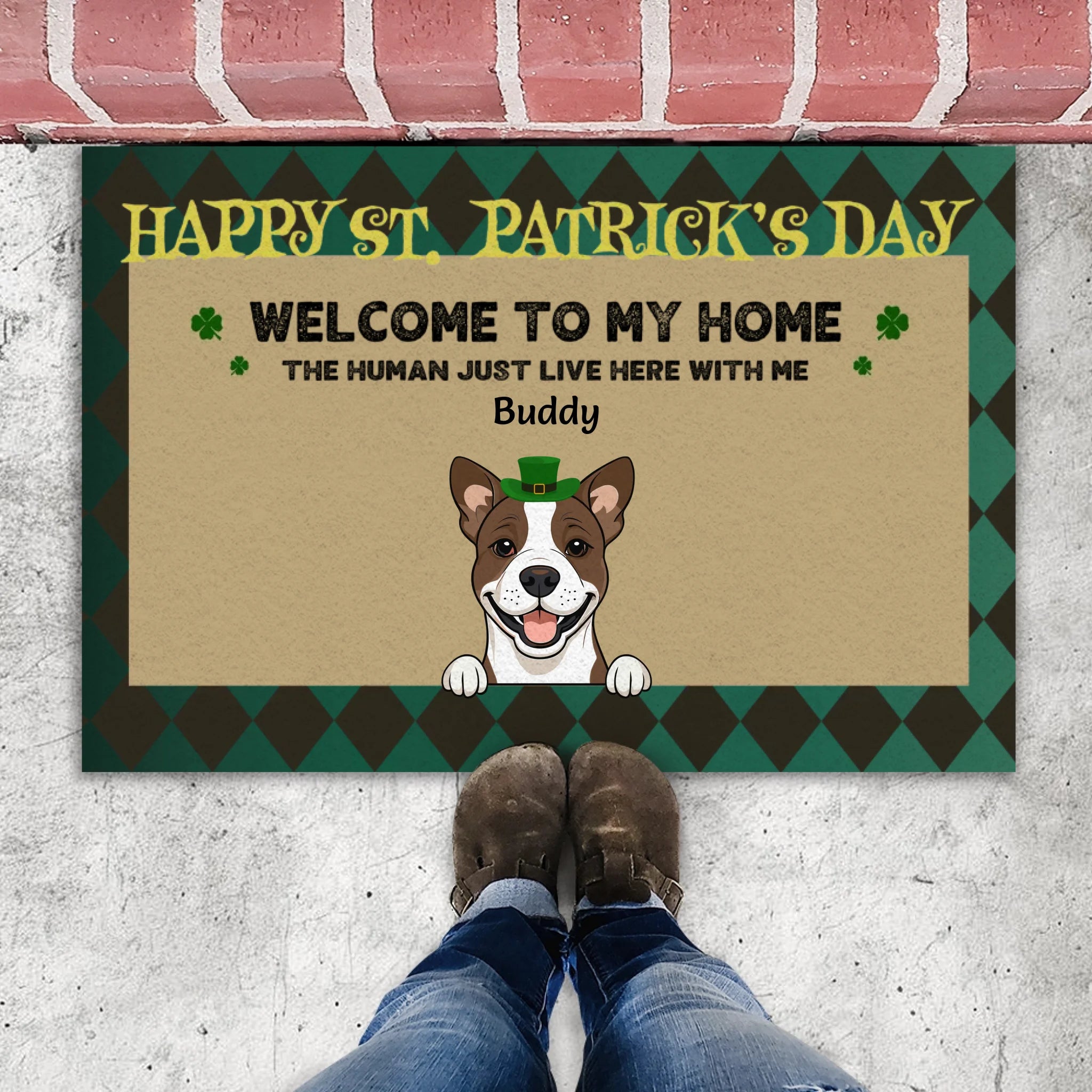 Happy St. Patrick’s Day – Simple & Stylish Welcome Mat - 89Prints