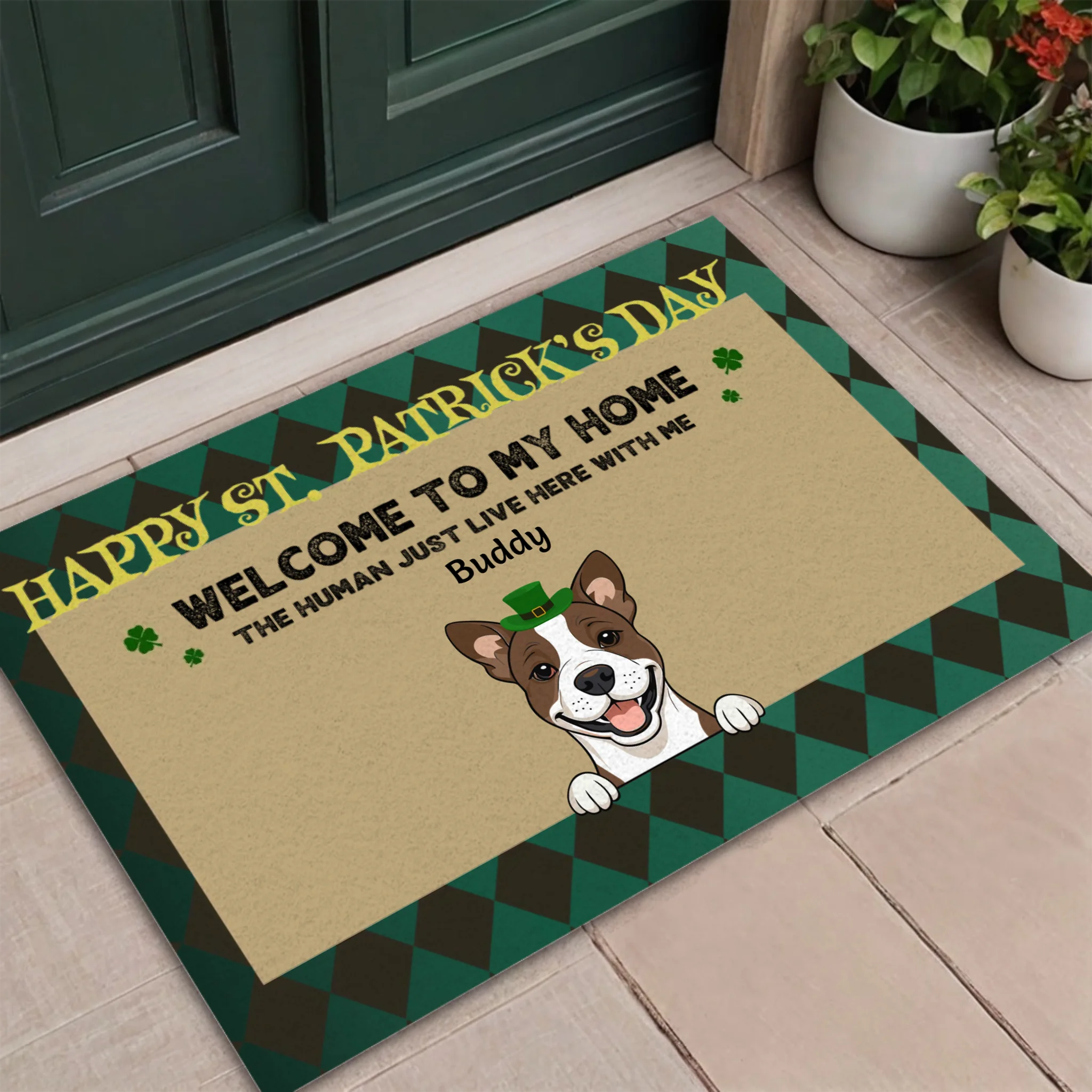Happy St. Patrick’s Day – Simple & Stylish Welcome Mat - 89Prints