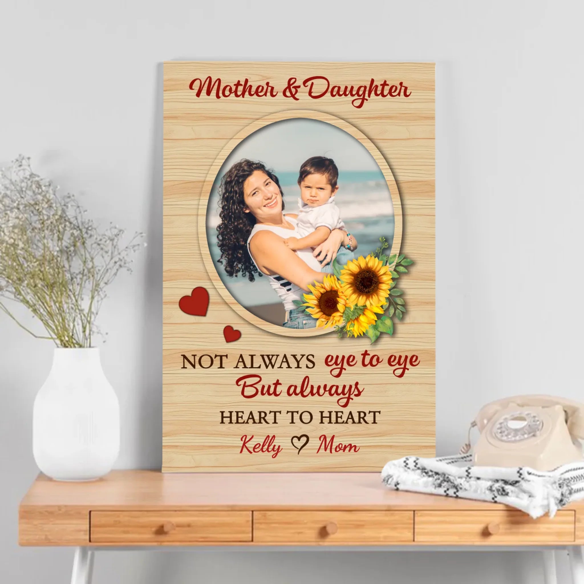 A Mother's Love, A Daughter's Heart: Personalized Canvas 89Prints