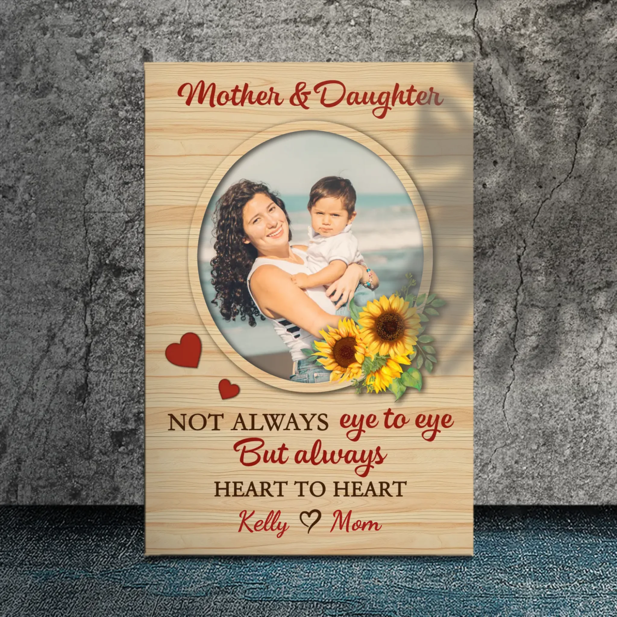 A Mother's Love, A Daughter's Heart: Personalized Canvas 89Prints