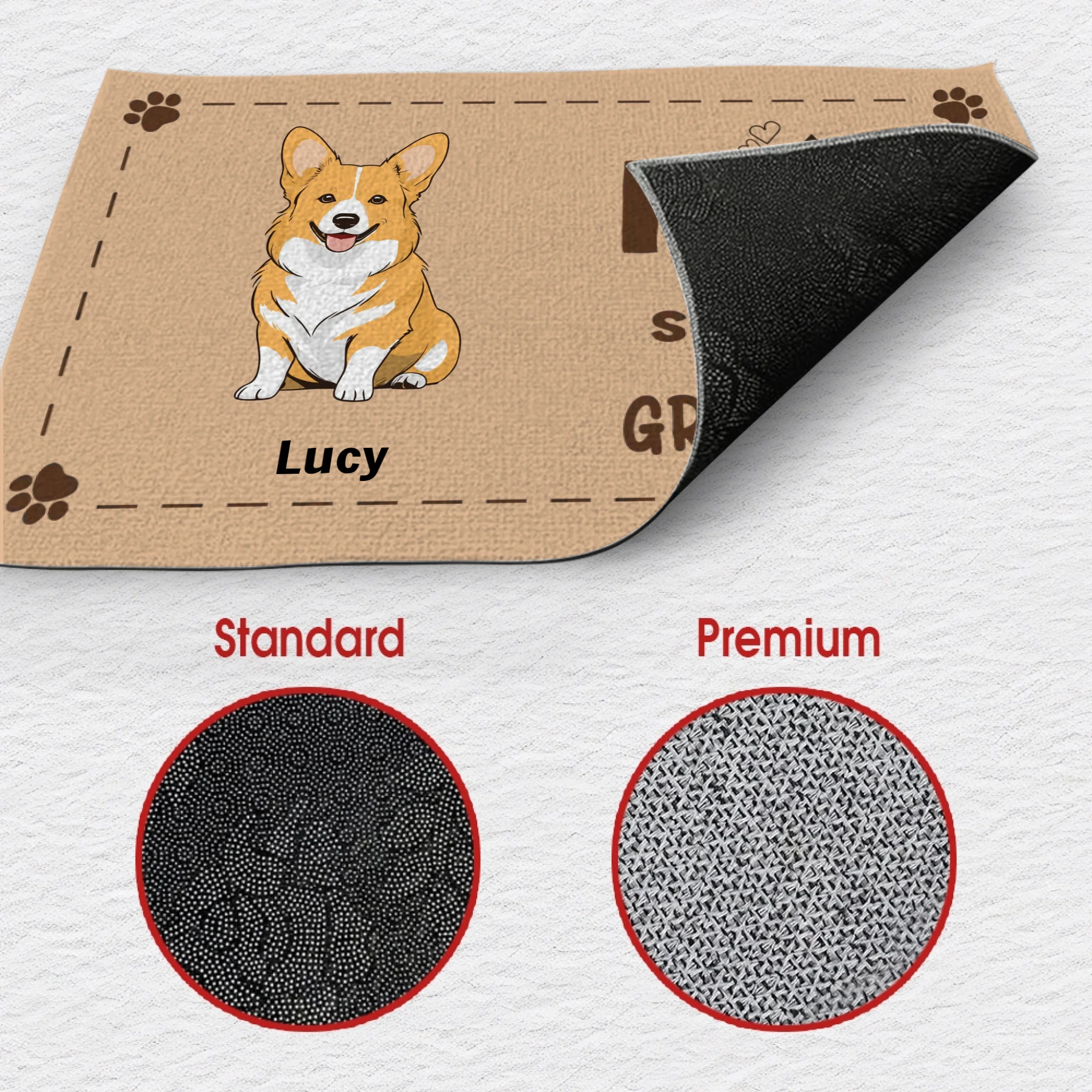 Dog Lover Doormat – Home Is Where Someone Runs to Greet You - 89Prints