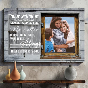 Personalized Photo Canvas: The One Who Always Thinks of You Is Your Mom