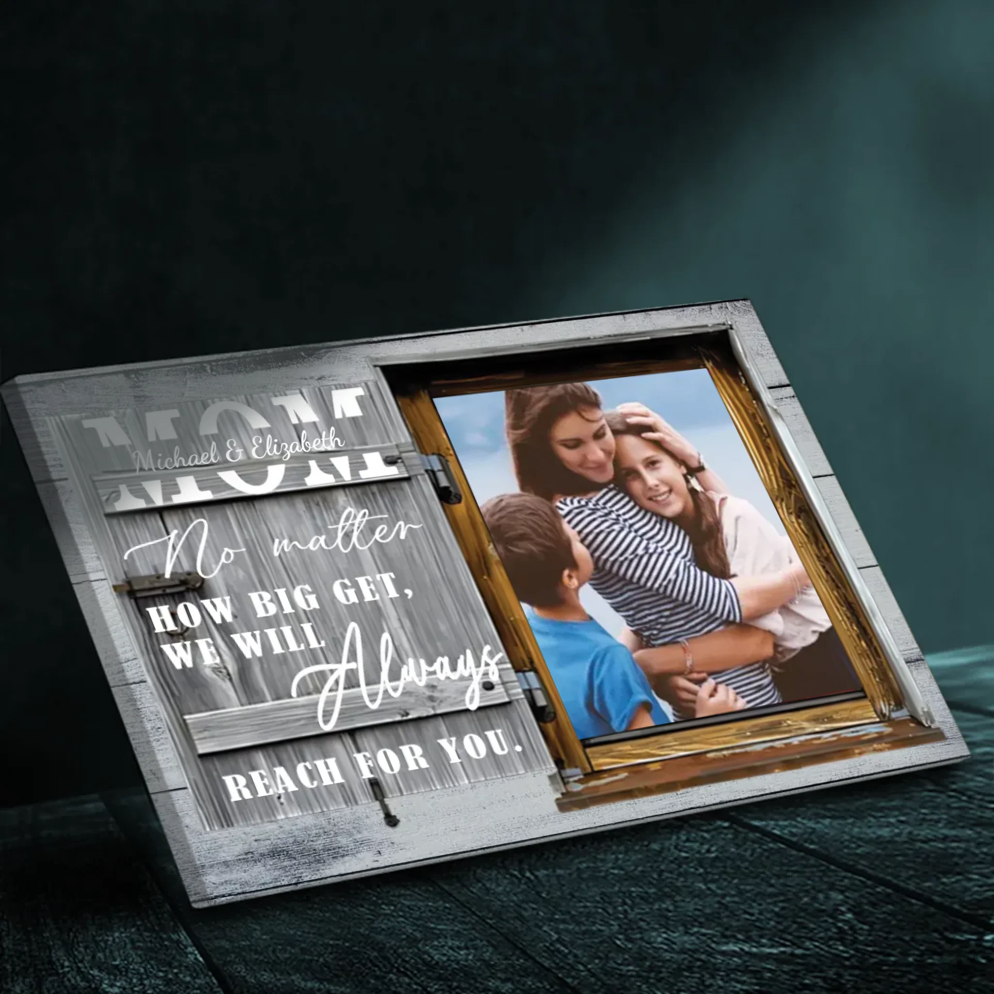 Personalized Photo Canvas: The One Who Always Thinks of You Is Your Mom