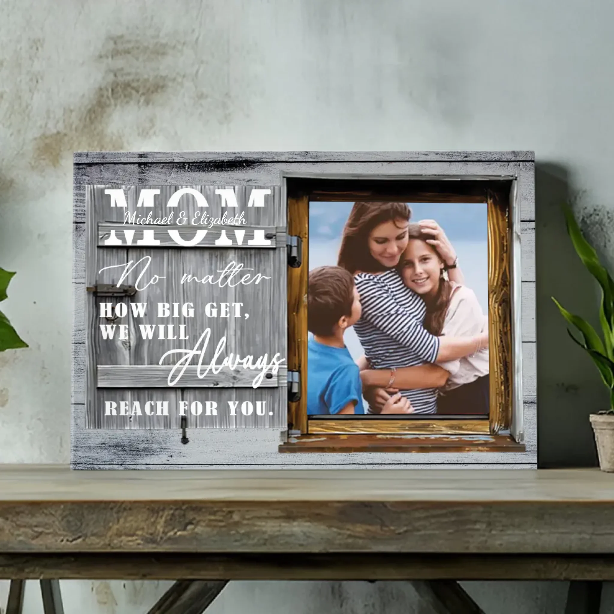 Personalized Photo Canvas: The One Who Always Thinks of You Is Your Mom