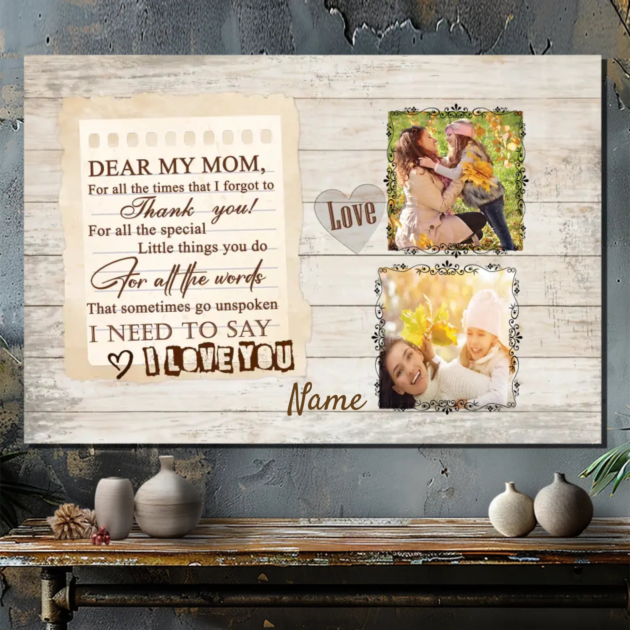 Custom Canvas Mom Photo at 89Prints: Masterpiece of My Life