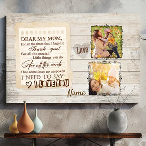 Custom Canvas Mom Photo at 89Prints: Masterpiece of My Life