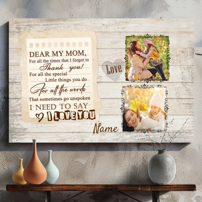 Custom Canvas Mom Photo at 89Prints: Masterpiece of My Life