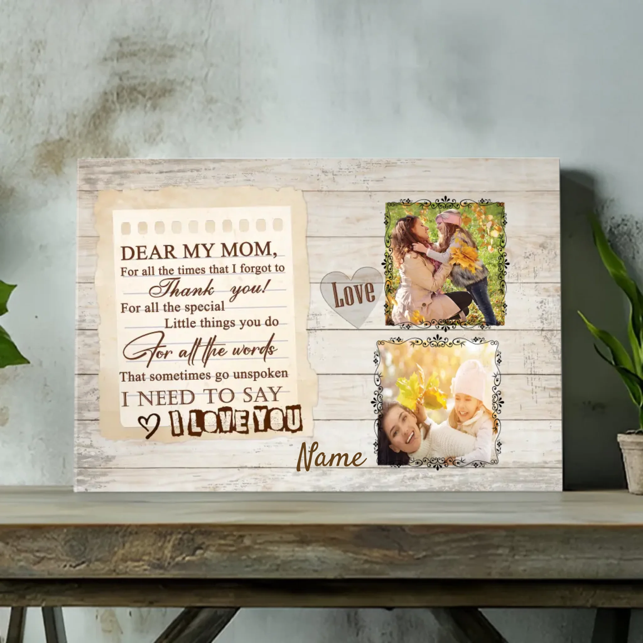 Custom Canvas Mom Photo at 89Prints: Masterpiece of My Life