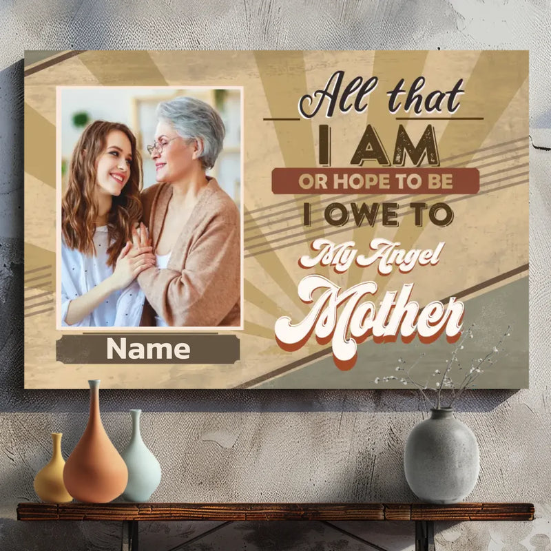 Your Angel Mother, Your Masterpiece: Personalized Canvas At 89Prints