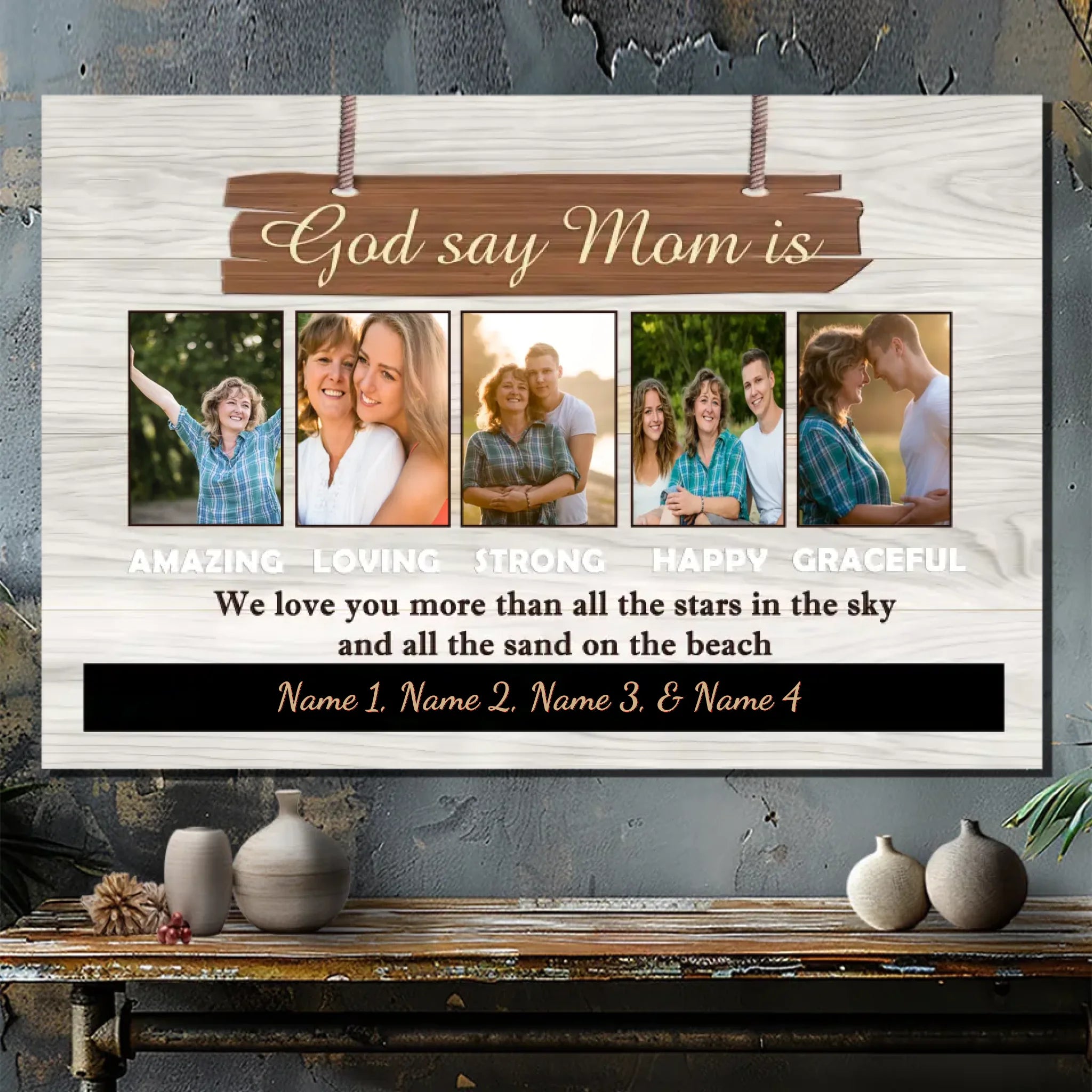 Custom Canvas Art: Love Mom More Than Anything In Life