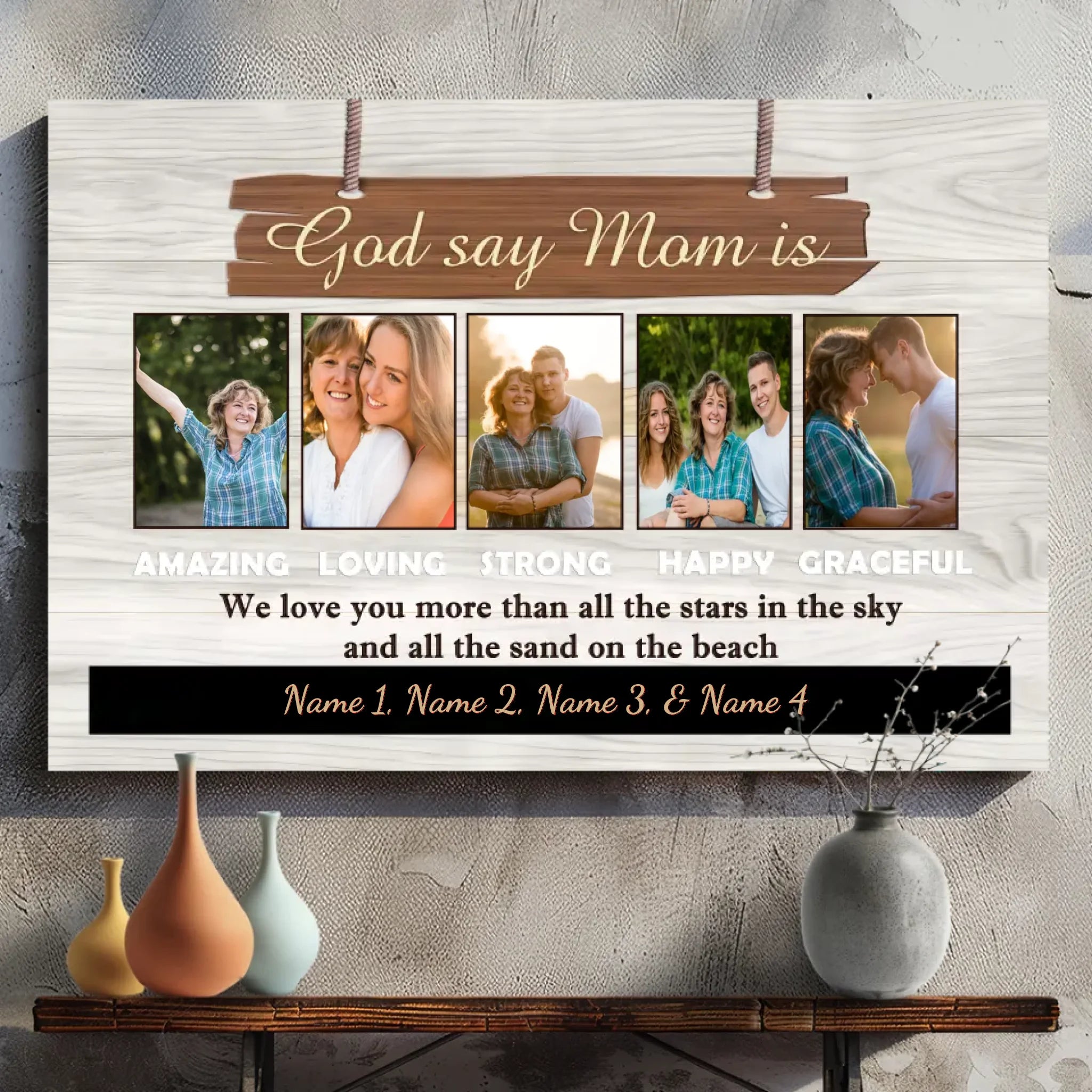 Custom Canvas Art: Love Mom More Than Anything In Life