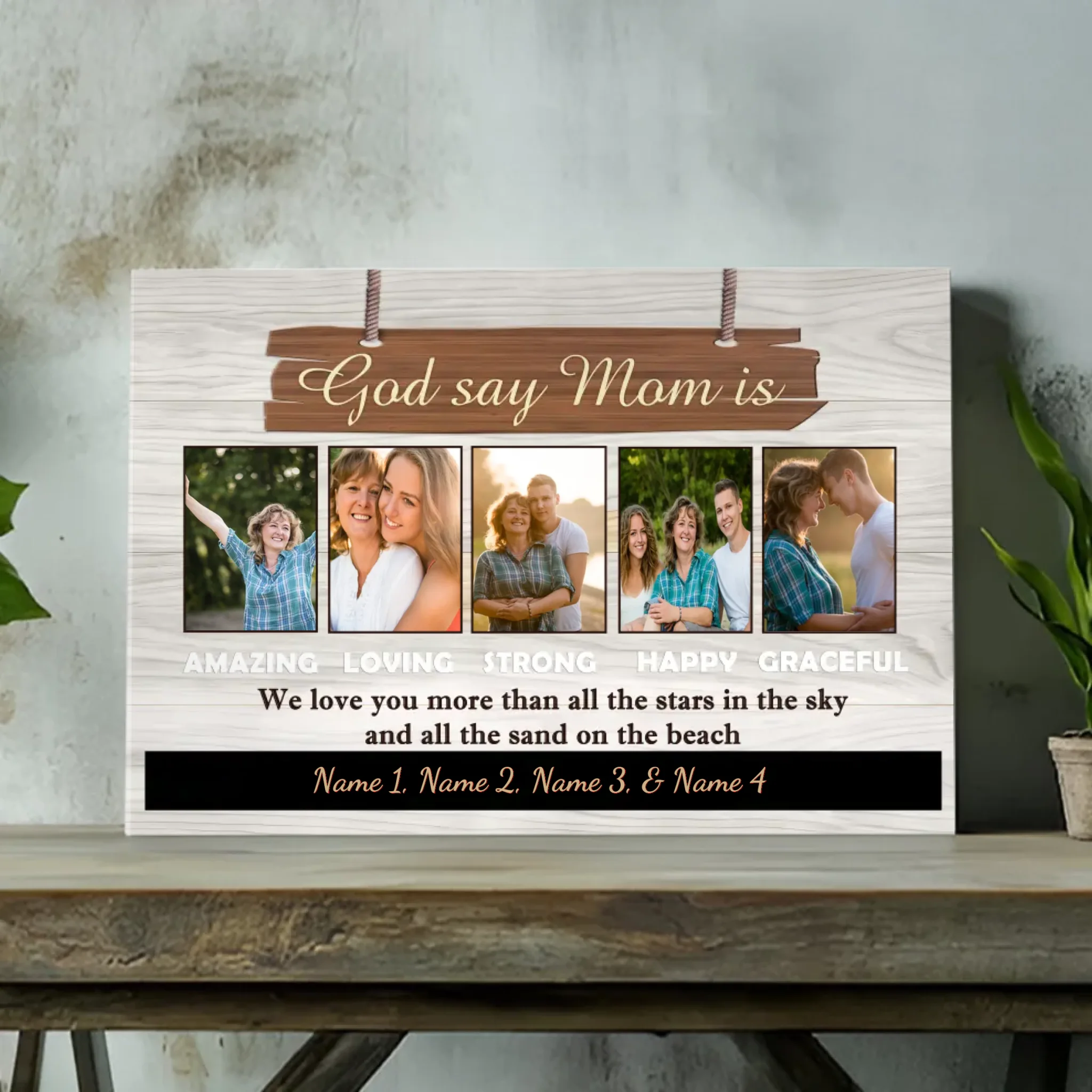 Custom Canvas Art: Love Mom More Than Anything In Life