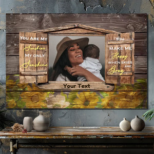 Personalized Mom Canvas: Mom Makes Me Happy When The Sky Is Gray