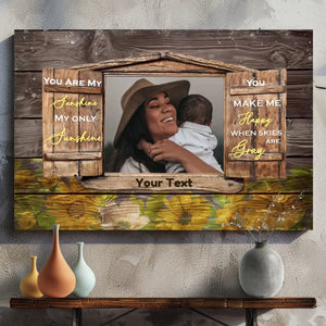 Personalized Mom Canvas: Mom Makes Me Happy When The Sky Is Gray