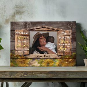 Personalized Mom Canvas: Mom Makes Me Happy When The Sky Is Gray