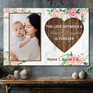 Mother and Daughter Love: Personalized Canvas Painting at 89Prints