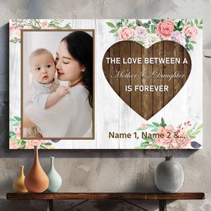 Mother and Daughter Love: Personalized Canvas Painting at 89Prints