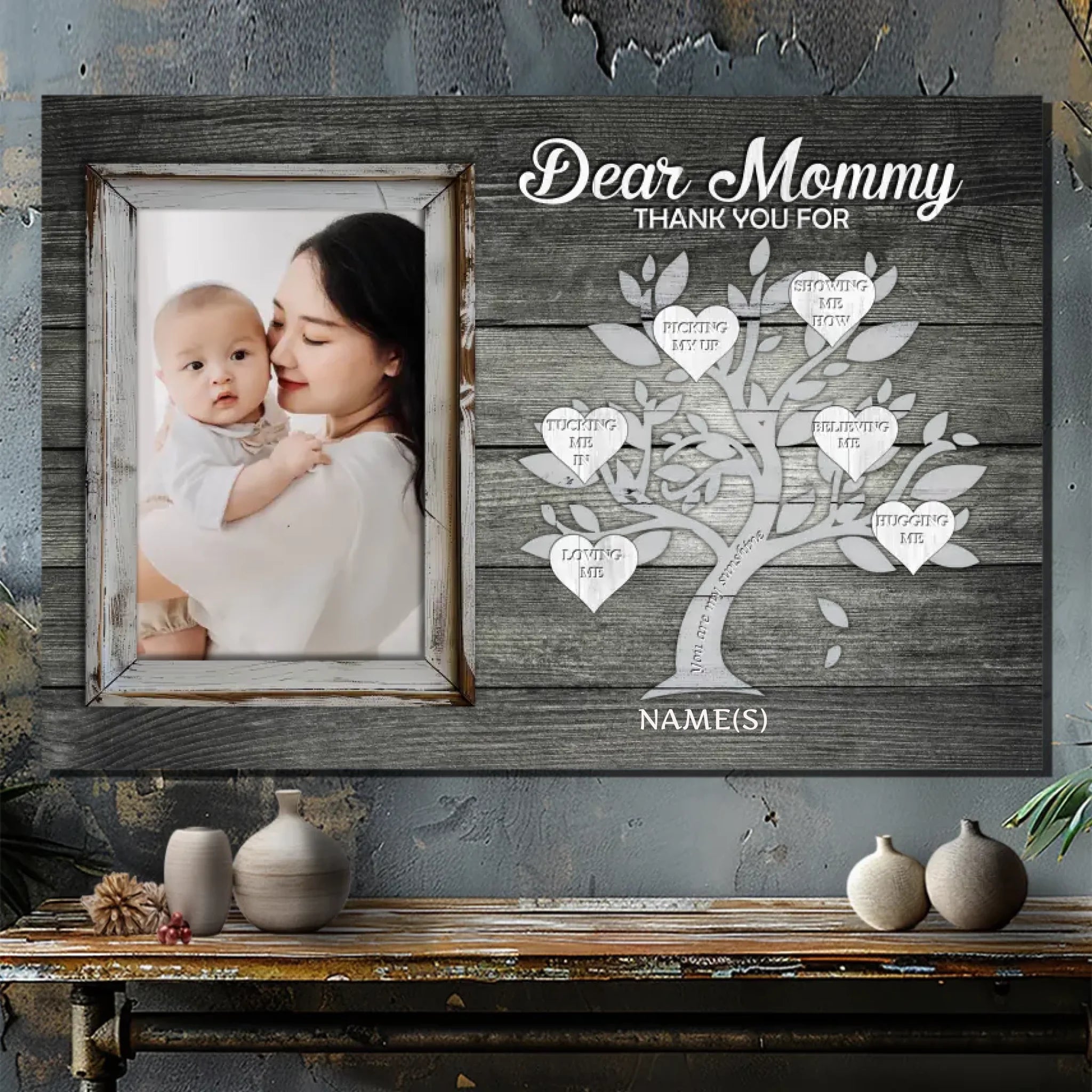 Love Like an Old Tree: A Personalized Canvas Painting to Thank Mother's Love