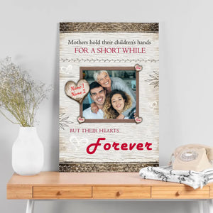 Mother's Heart Forever Has You: Custom Canvas Painting of Mother's Image