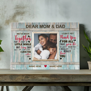 Love With A Smile: Personalized Canvas Pictures Of Mom And Dad | 89Prints