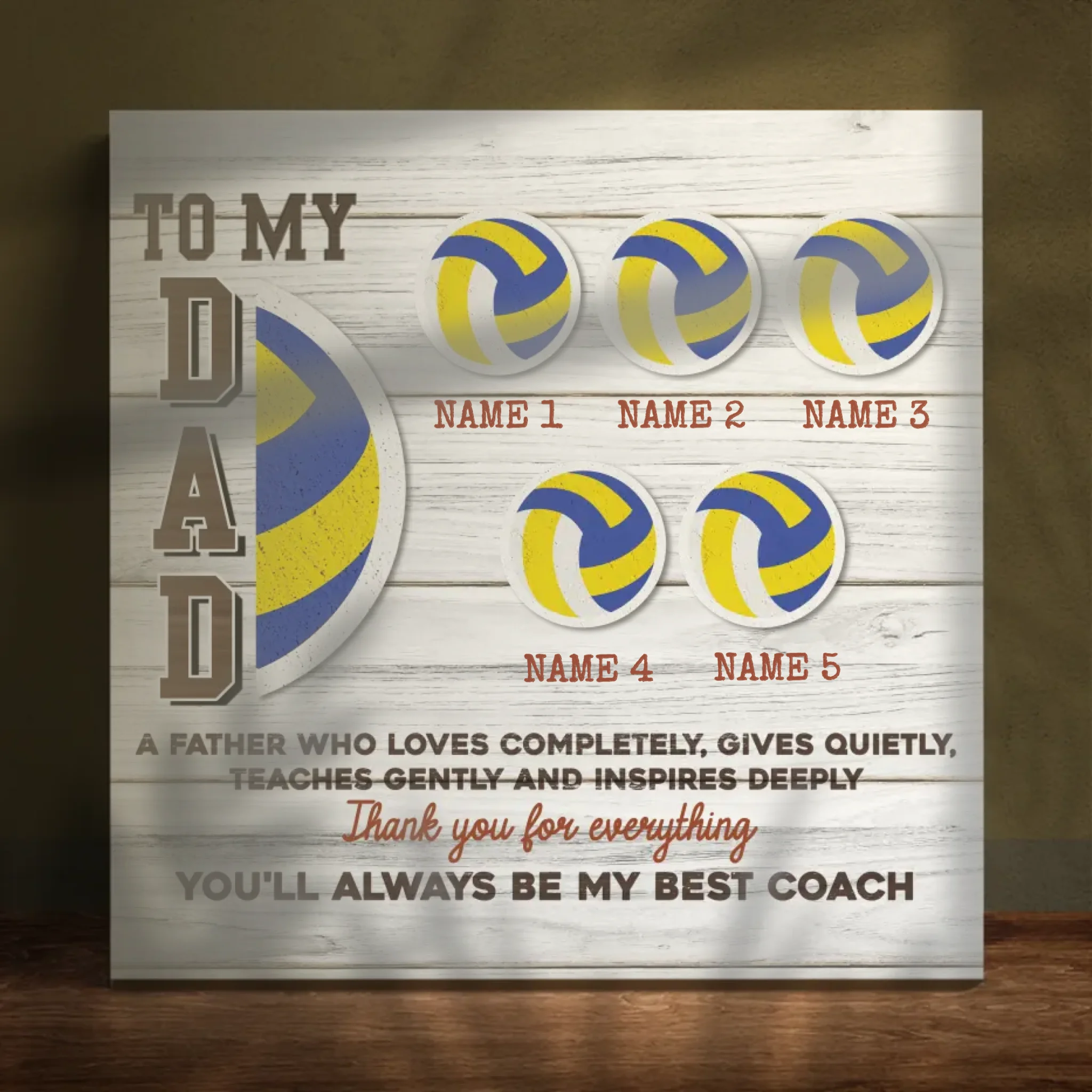 Custom Canvas Print For Dad: The Greatest Coach Ever | 89Prints