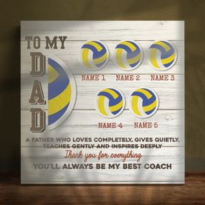 Custom Canvas Print For Dad: The Greatest Coach Ever | 89Prints