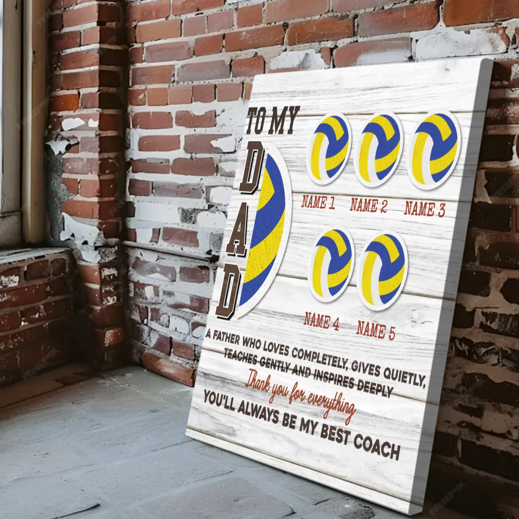 Custom Canvas Print For Dad: The Greatest Coach Ever | 89Prints