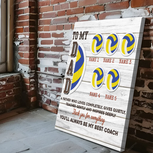Custom Canvas Print For Dad: The Greatest Coach Ever | 89Prints
