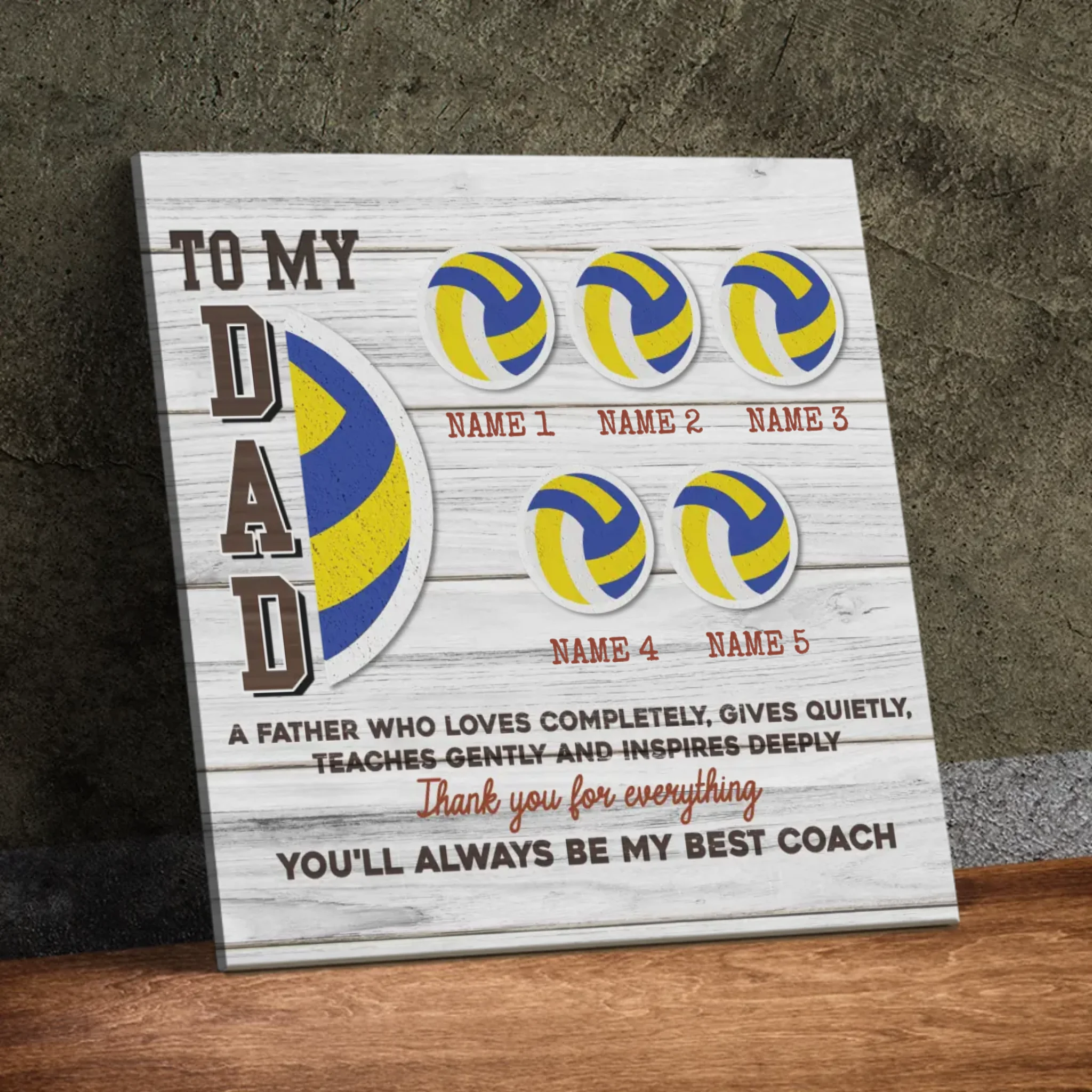 Custom Canvas Print For Dad: The Greatest Coach Ever | 89Prints