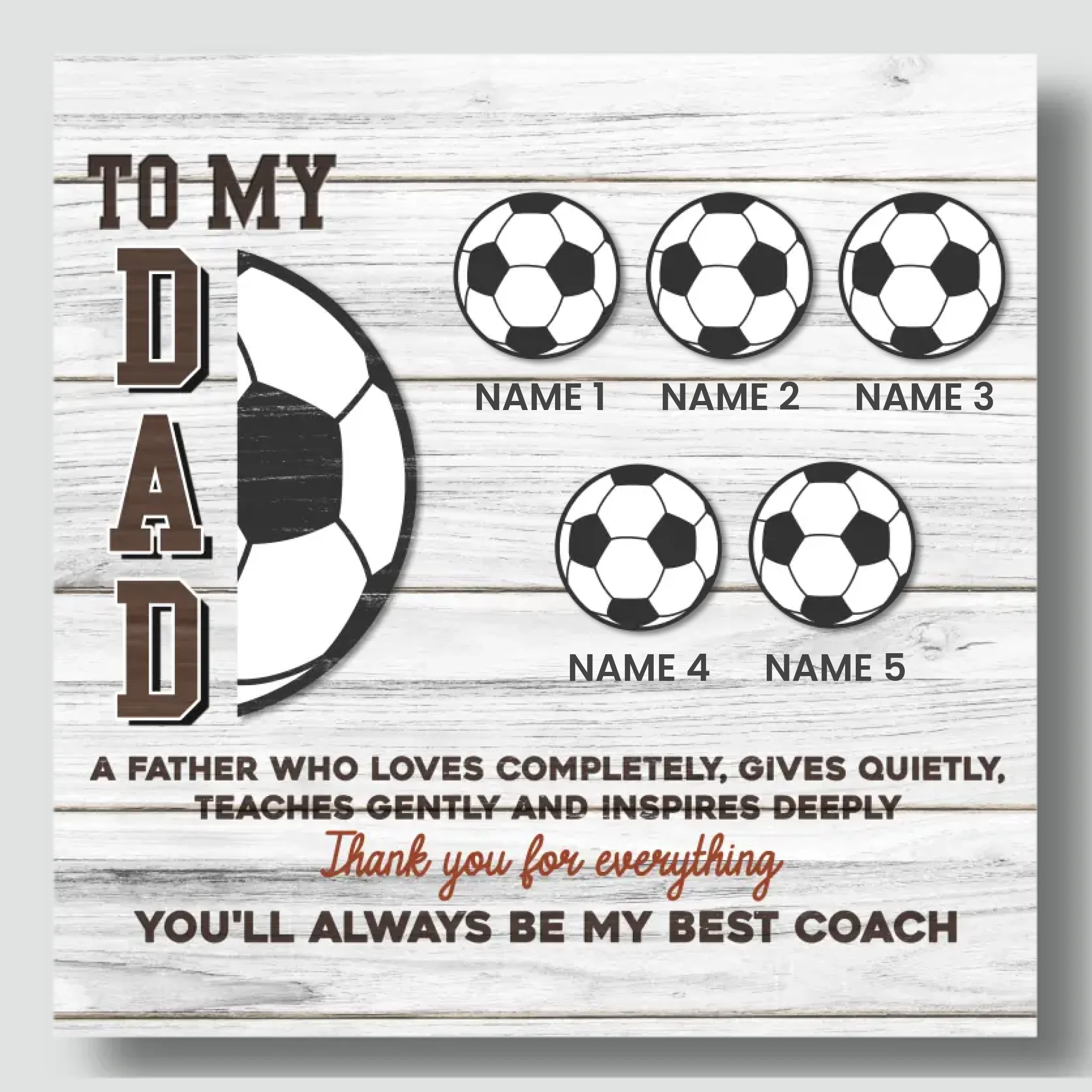 Custom Soccer Dad Canvas: A Personalized Gift for Dad At 89Prints