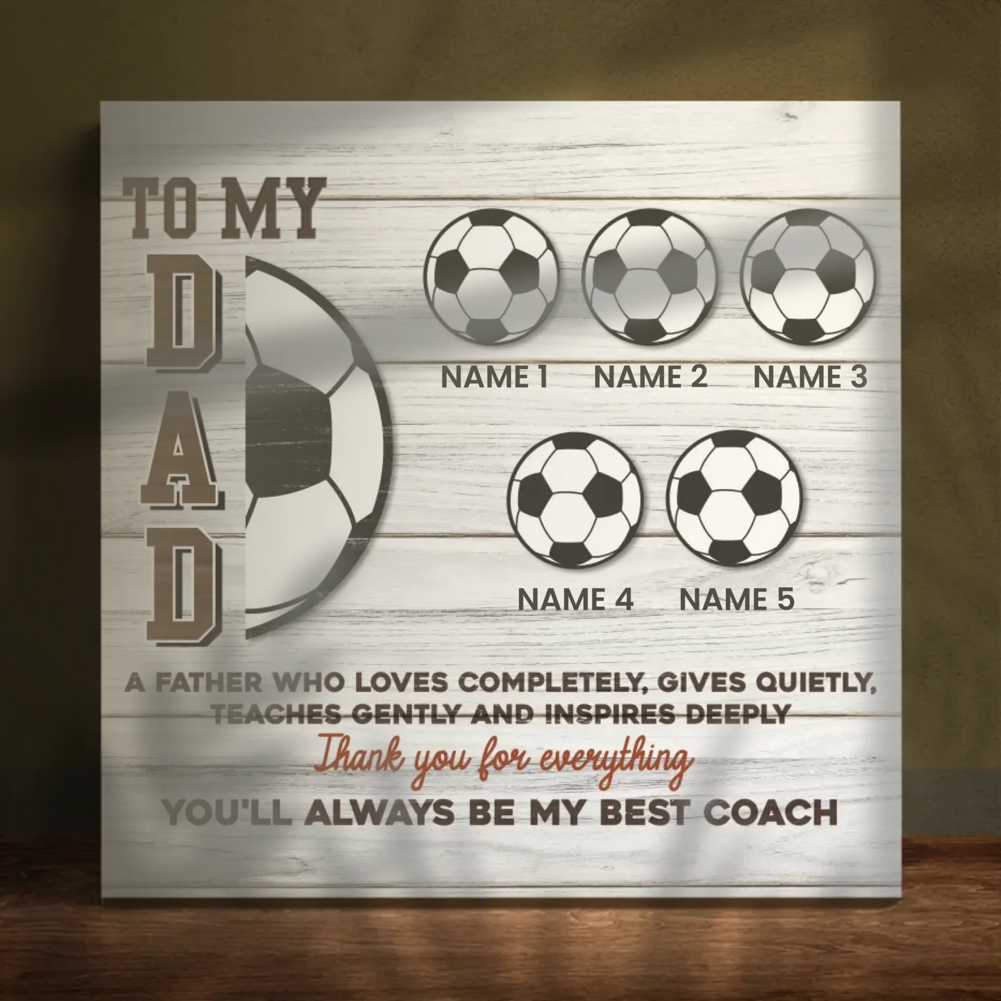 Custom Soccer Dad Canvas: A Personalized Gift for Dad At 89Prints