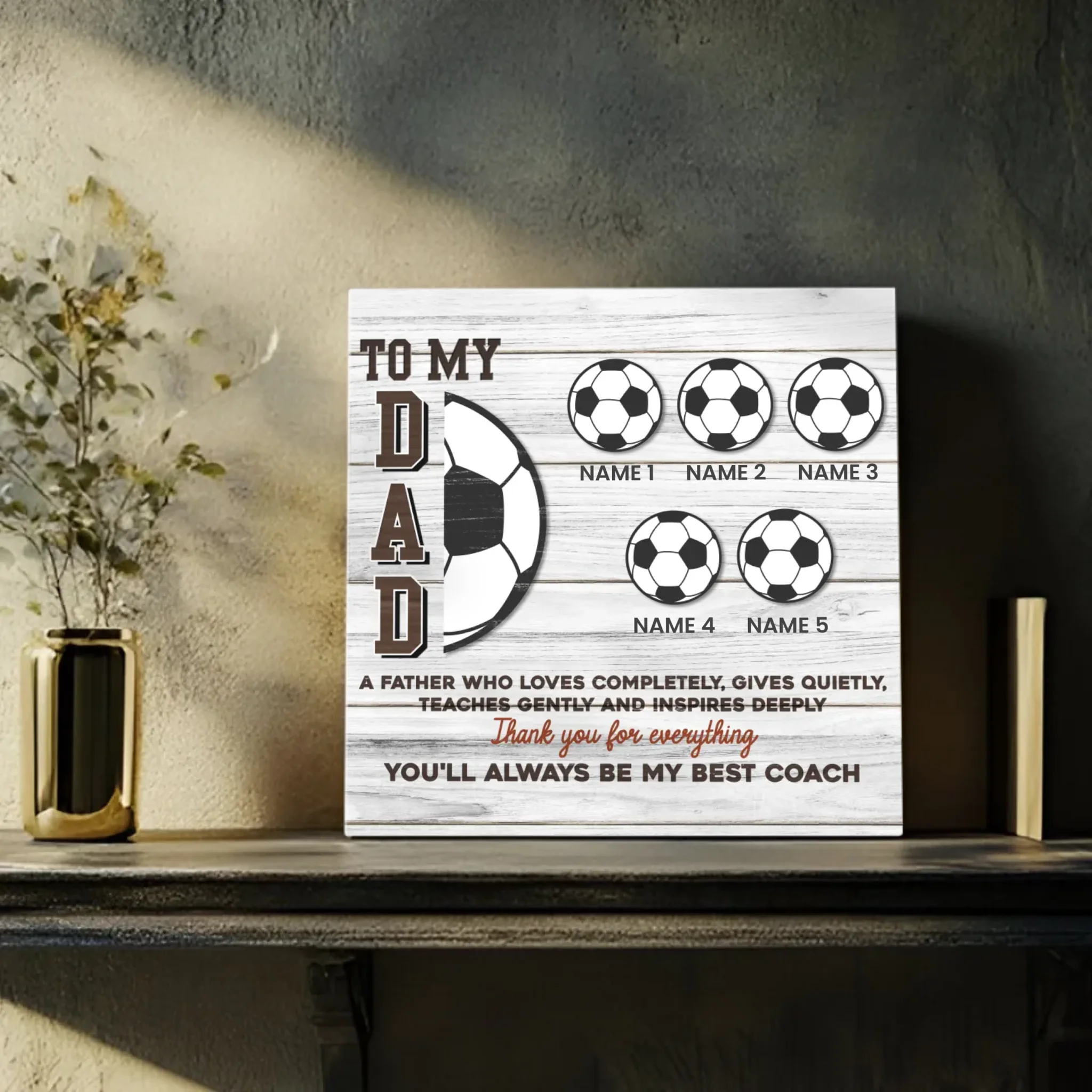 Custom Soccer Dad Canvas: A Personalized Gift for Dad At 89Prints