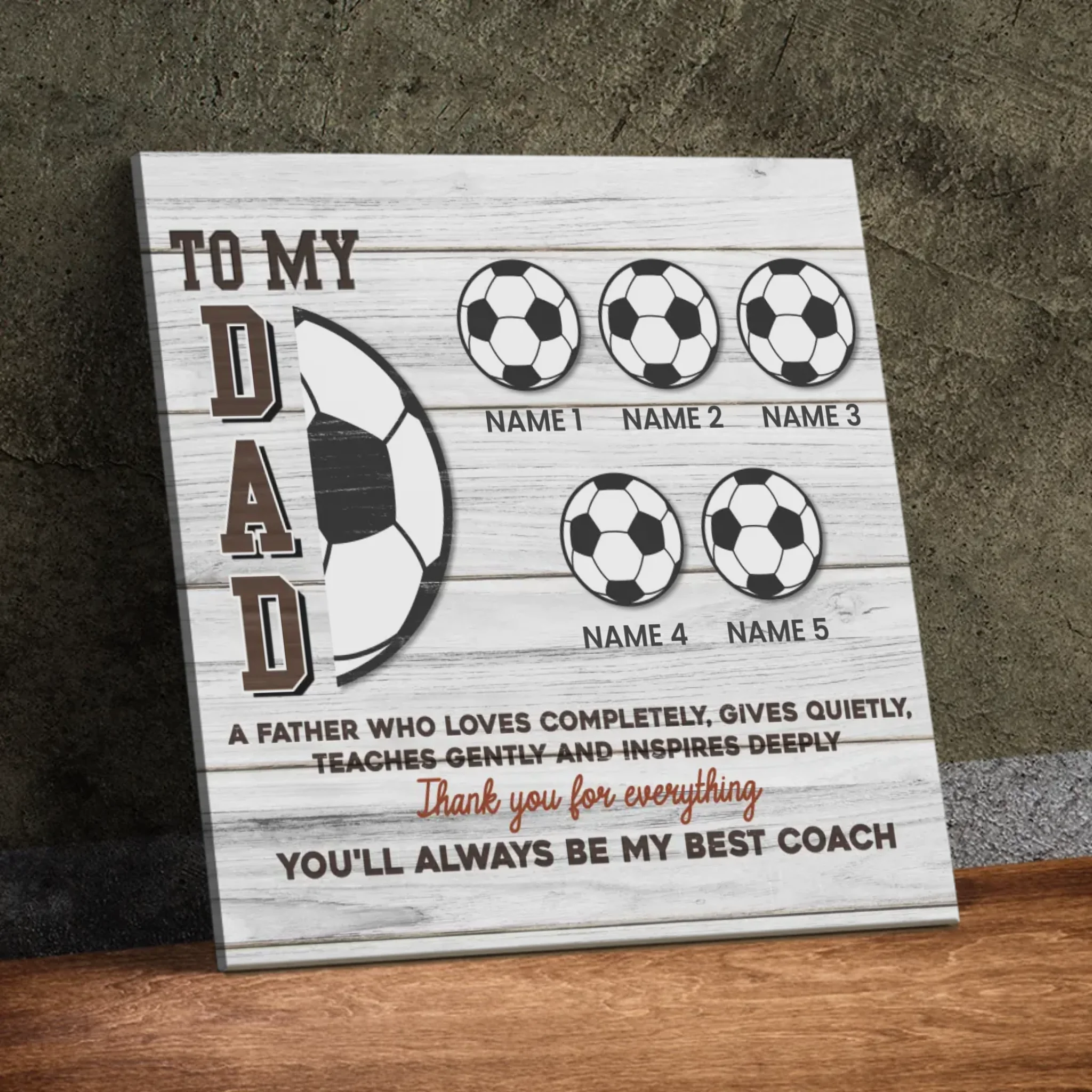 Custom Soccer Dad Canvas: A Personalized Gift for Dad At 89Prints