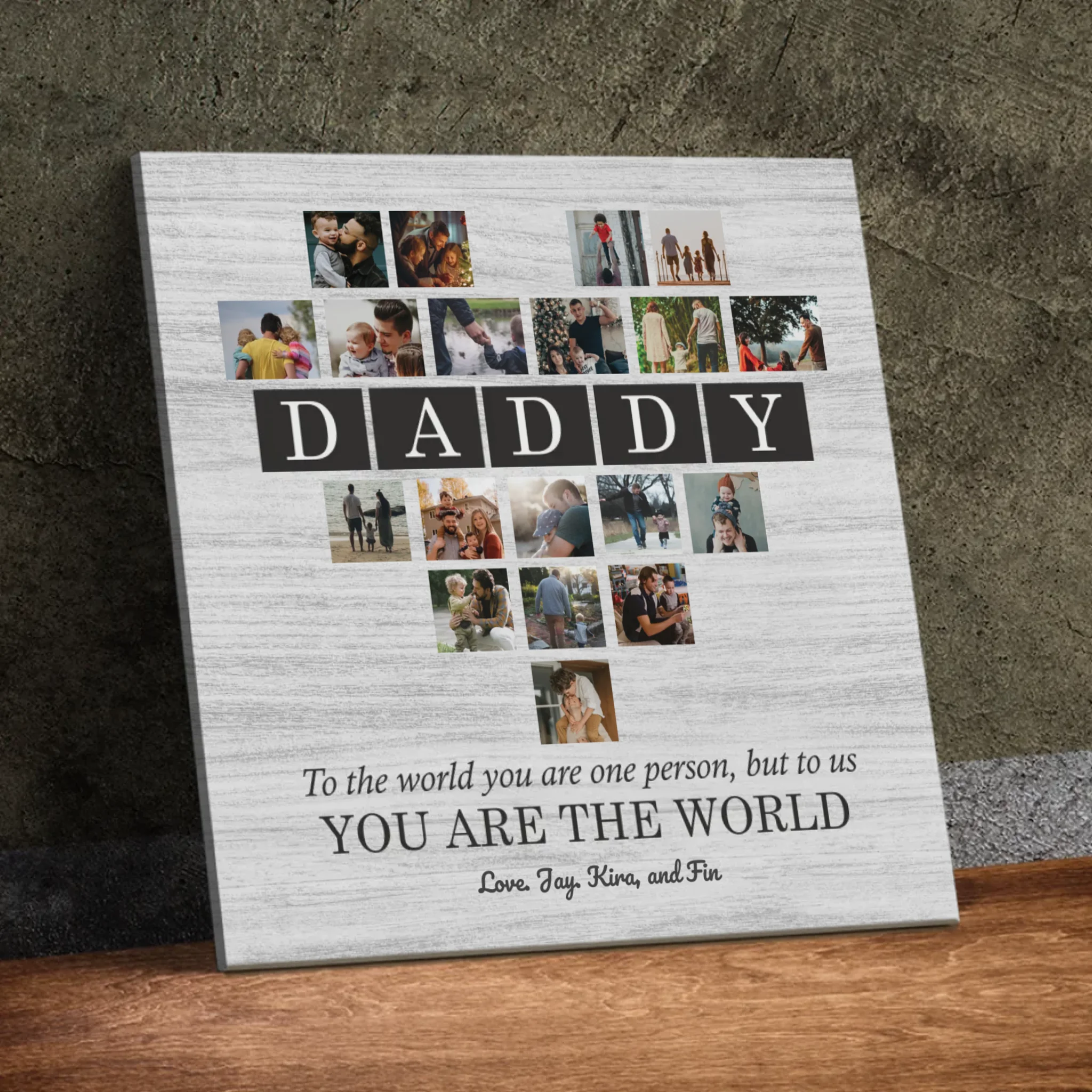 Personalized Love Canvas At 89Prints: Portrait of a Great Father