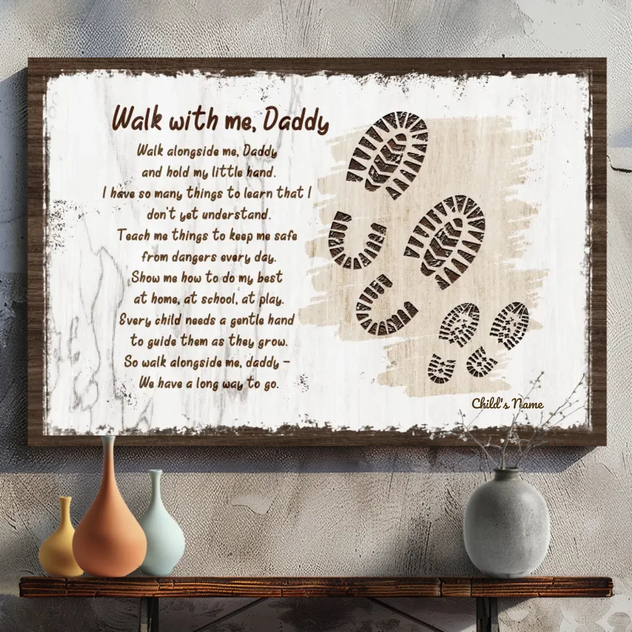 Custom Canvas About Dad - A Touching Message Through The Poem 