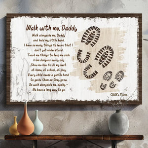 Custom Canvas About Dad - A Touching Message Through The Poem 