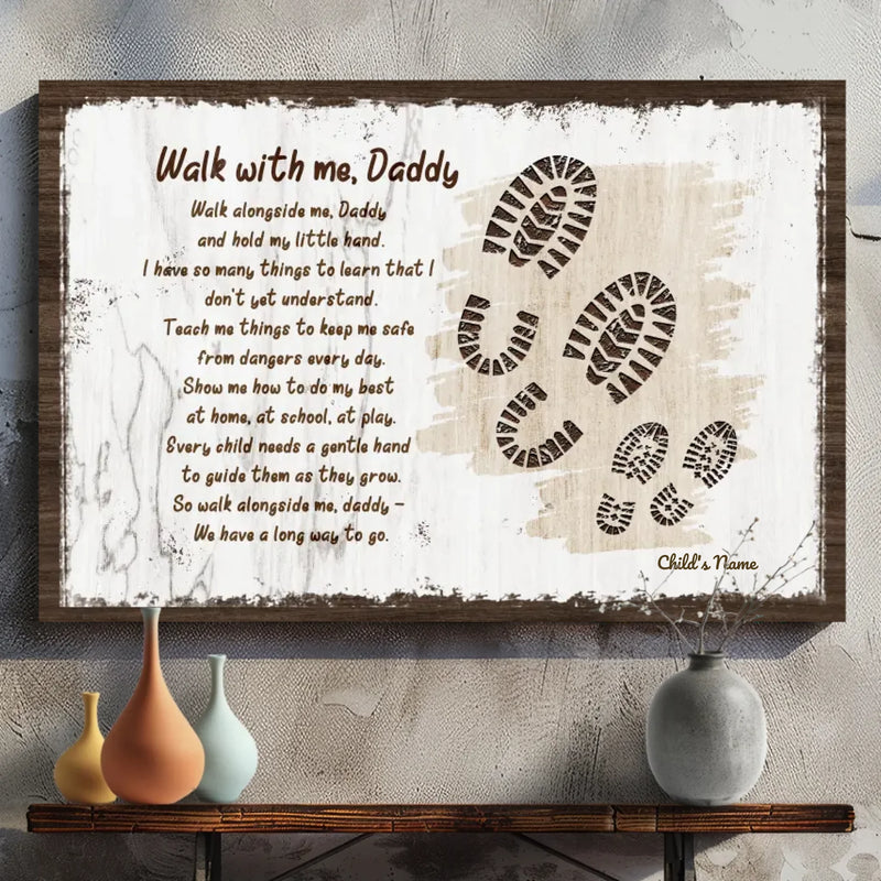 Custom Canvas About Dad - A Touching Message Through The Poem 