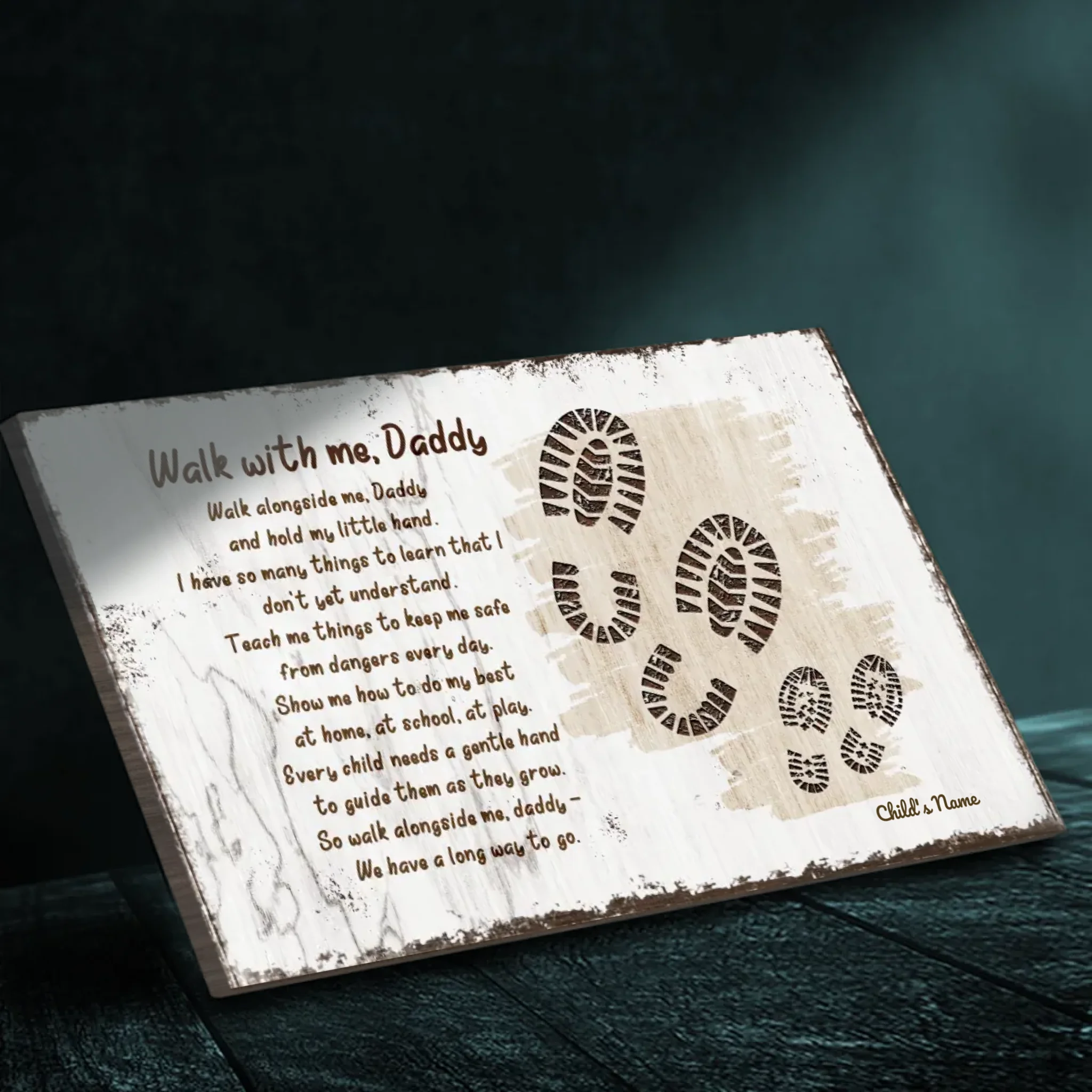 Custom Canvas About Dad - A Touching Message Through The Poem 