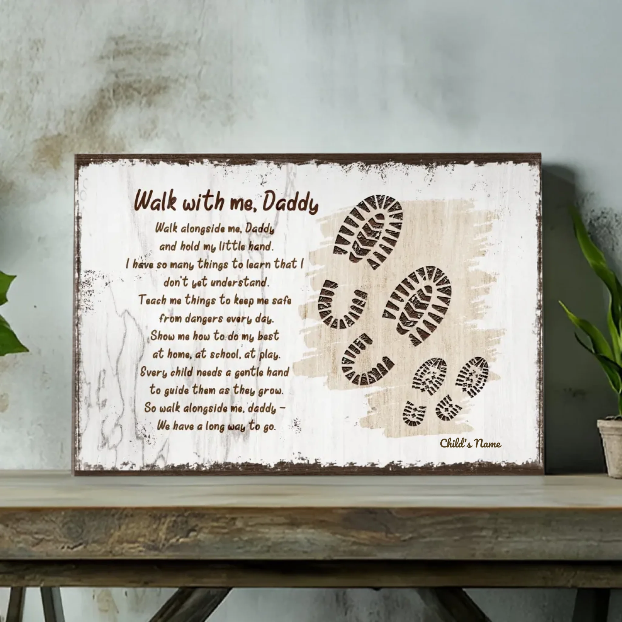 Custom Canvas About Dad - A Touching Message Through The Poem 