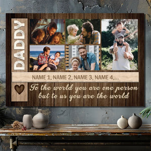 Personalized Canvas of Father's Protective Moments, Unique Only Available at 89Prints