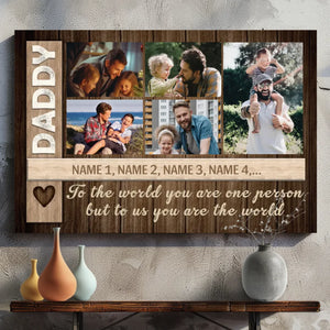 Personalized Canvas of Father's Protective Moments, Unique Only Available at 89Prints