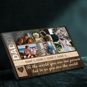 Personalized Canvas of Father's Protective Moments, Unique Only Available at 89Prints