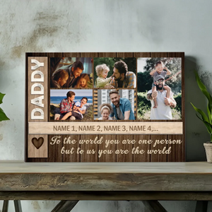 Personalized Canvas of Father's Protective Moments, Unique Only Available at 89Prints